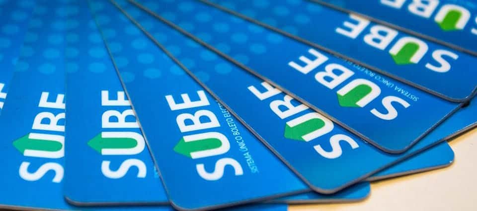 SUBE card Bus Buenos Aires Metro